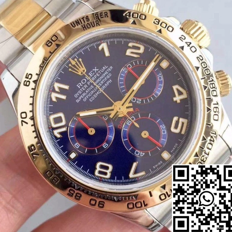 Gold Yellow Rolex Blue Dial Comfortable Daytona Factory 3A 116503 18K Wrapped 1118 Cosmograph 0815